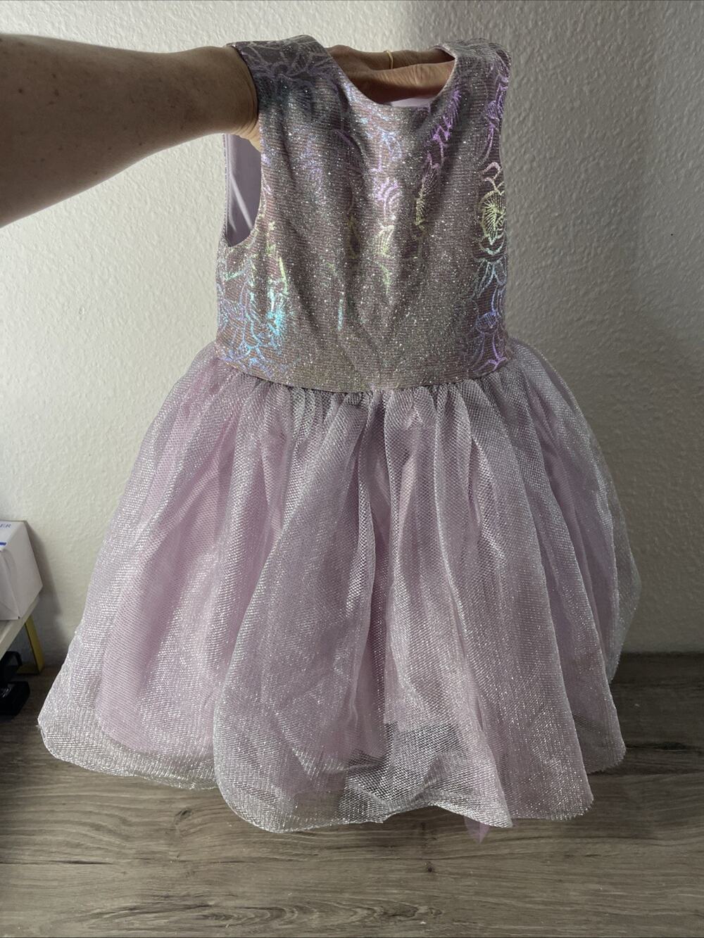 Pippa & Julie Girls 3T Pink/White Striped Sleeveless Sundress Flower Party